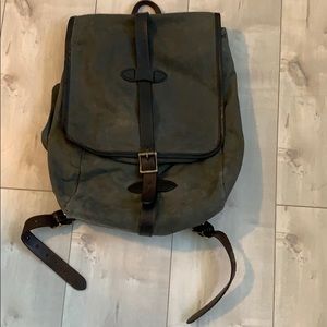 Folsom Olive Green Tin cloth Backpack